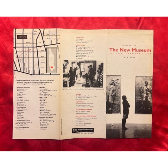 New Museum of Contemporary Art NYC Brochure c.1980s, 6 Panel, Photos, Info - Picture 4 of 9